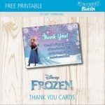 Free Printable Frozen Thank You Cards Birthday Buzzin