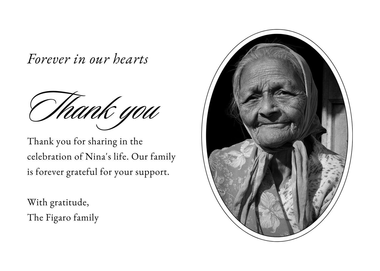 Free Printable Funeral Thank You Card Templates To 49 OFF