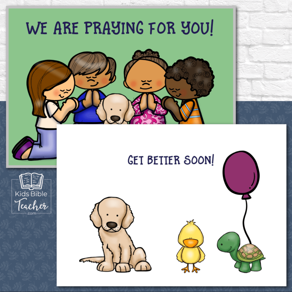 Free Printable Get Well Card Kids Bible Teacher
