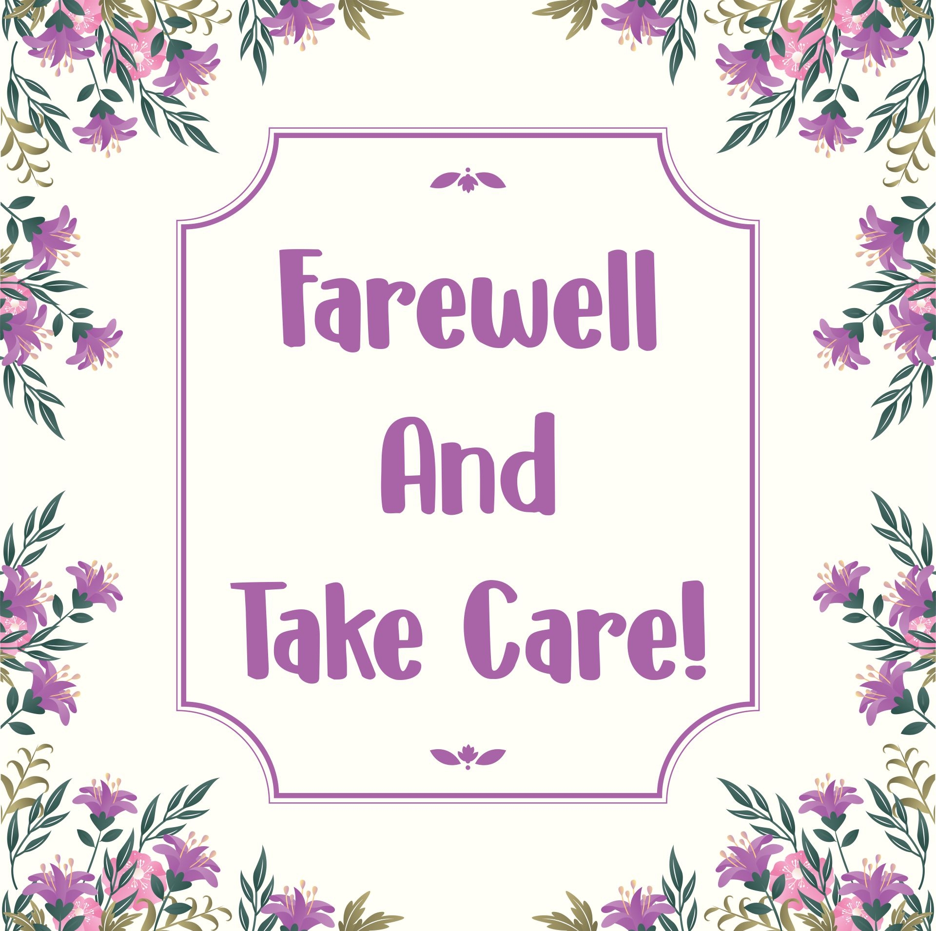 Free Printable Goodbye Cards Printable Online