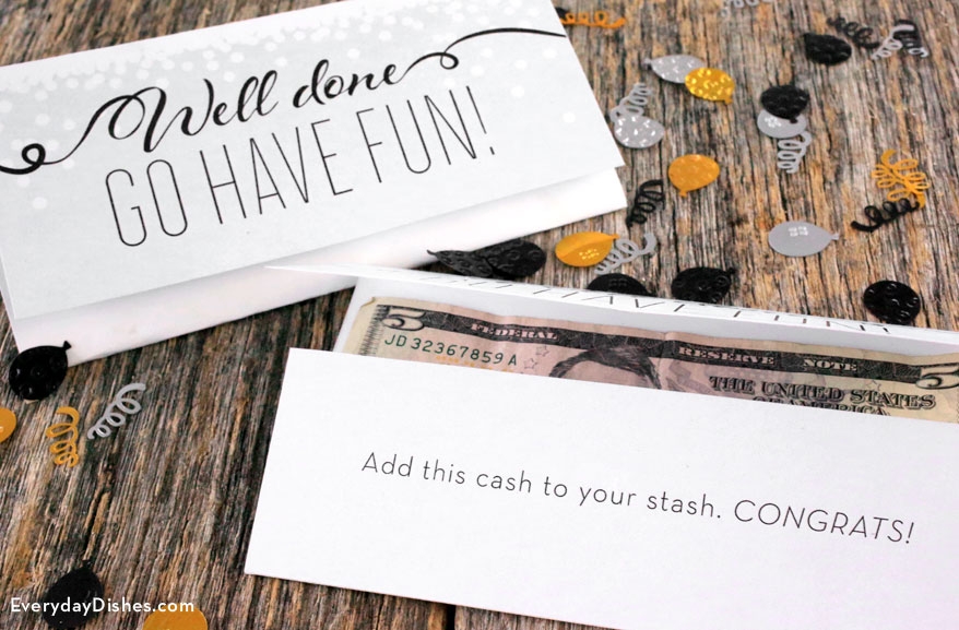 printable graduation money cards