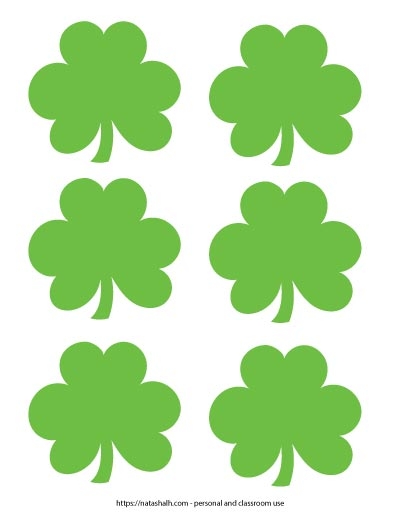 free printable green shamrock template
