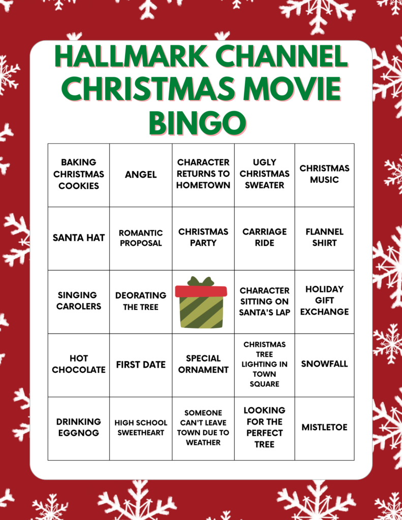 FREE Printable Hallmark Channel Movie Bingo Cards Lola Lambchops