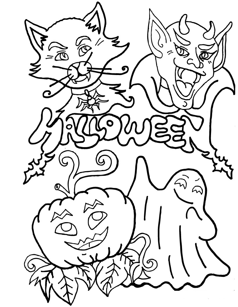 free printables halloween coloring pages