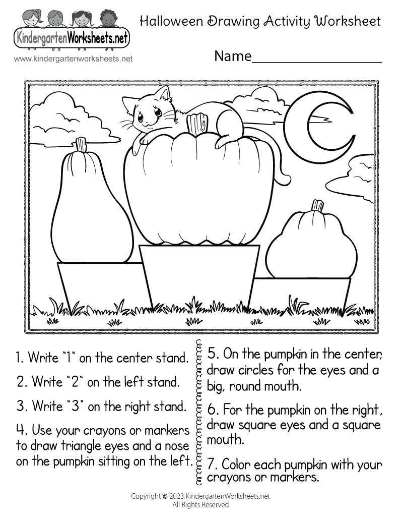 printable drawing worksheet for kids