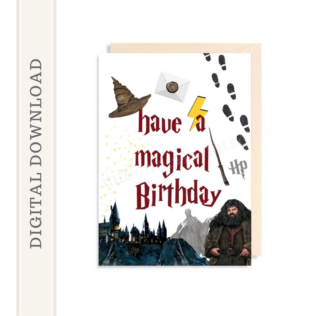 Free Printable Harry Potter Birthday Card