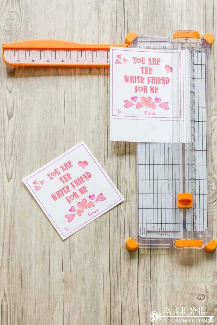 Free Printable Heart Valentine Cards To Give With Pencils A Home To 