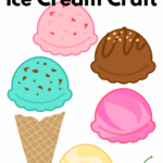 Free Printable Ice Cream Craft Black And White And Pre Colored