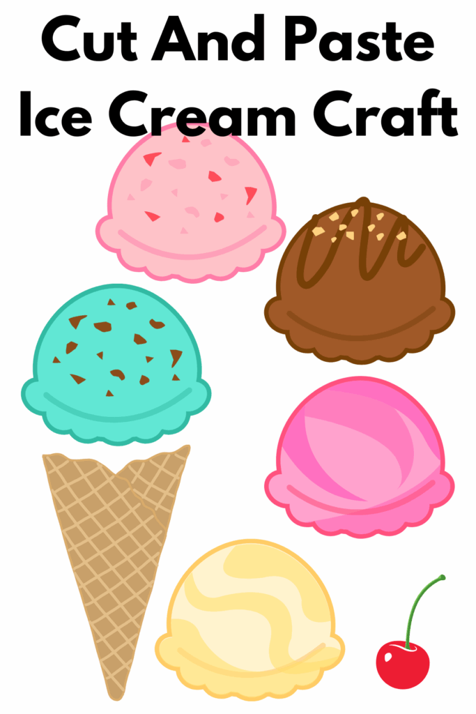 Free Printable Ice Cream Craft Black And White And Pre Colored