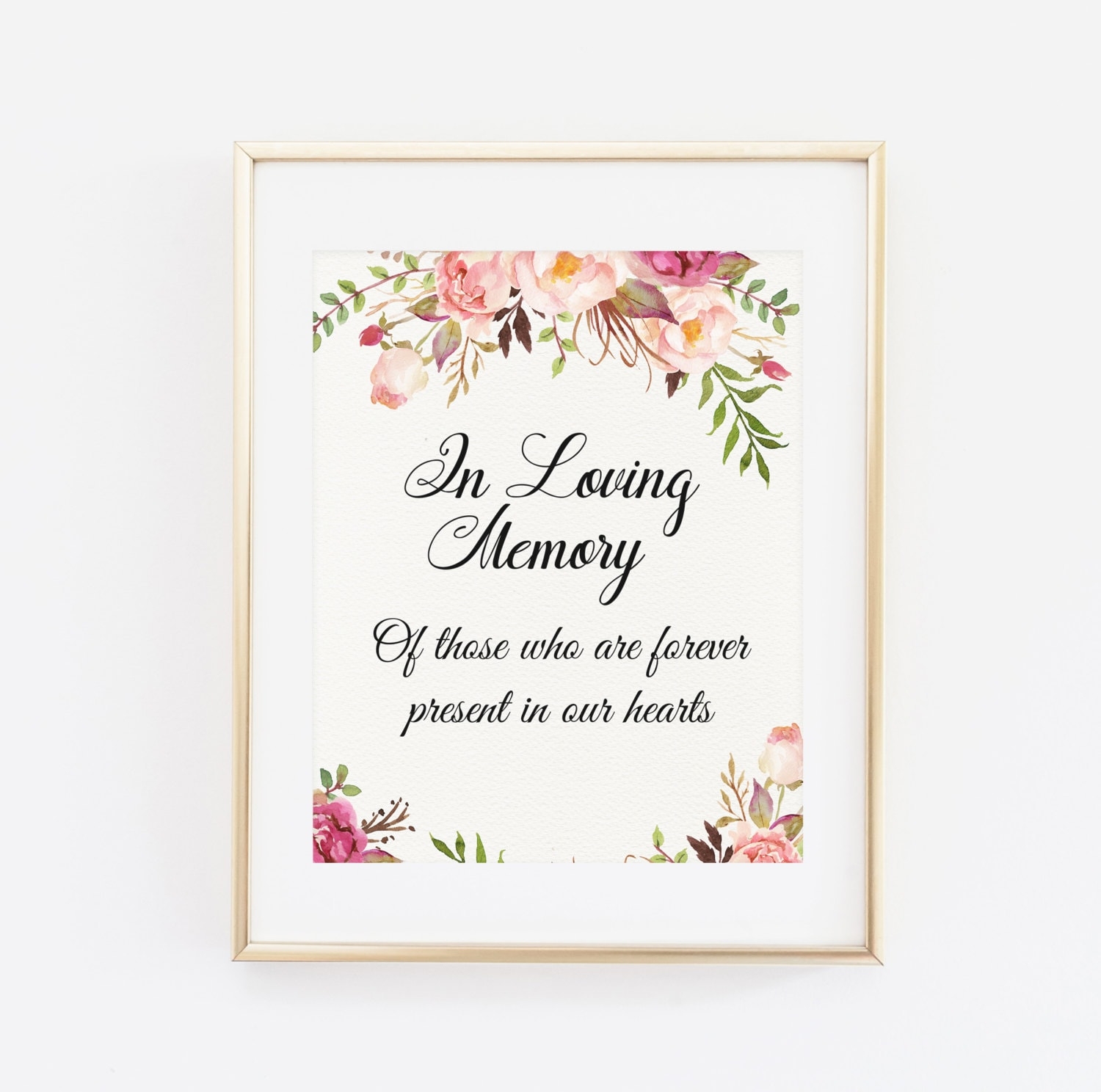 printable in loving memory card templates