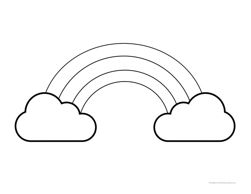 Free Printable Large Rainbow Template Printable Templates