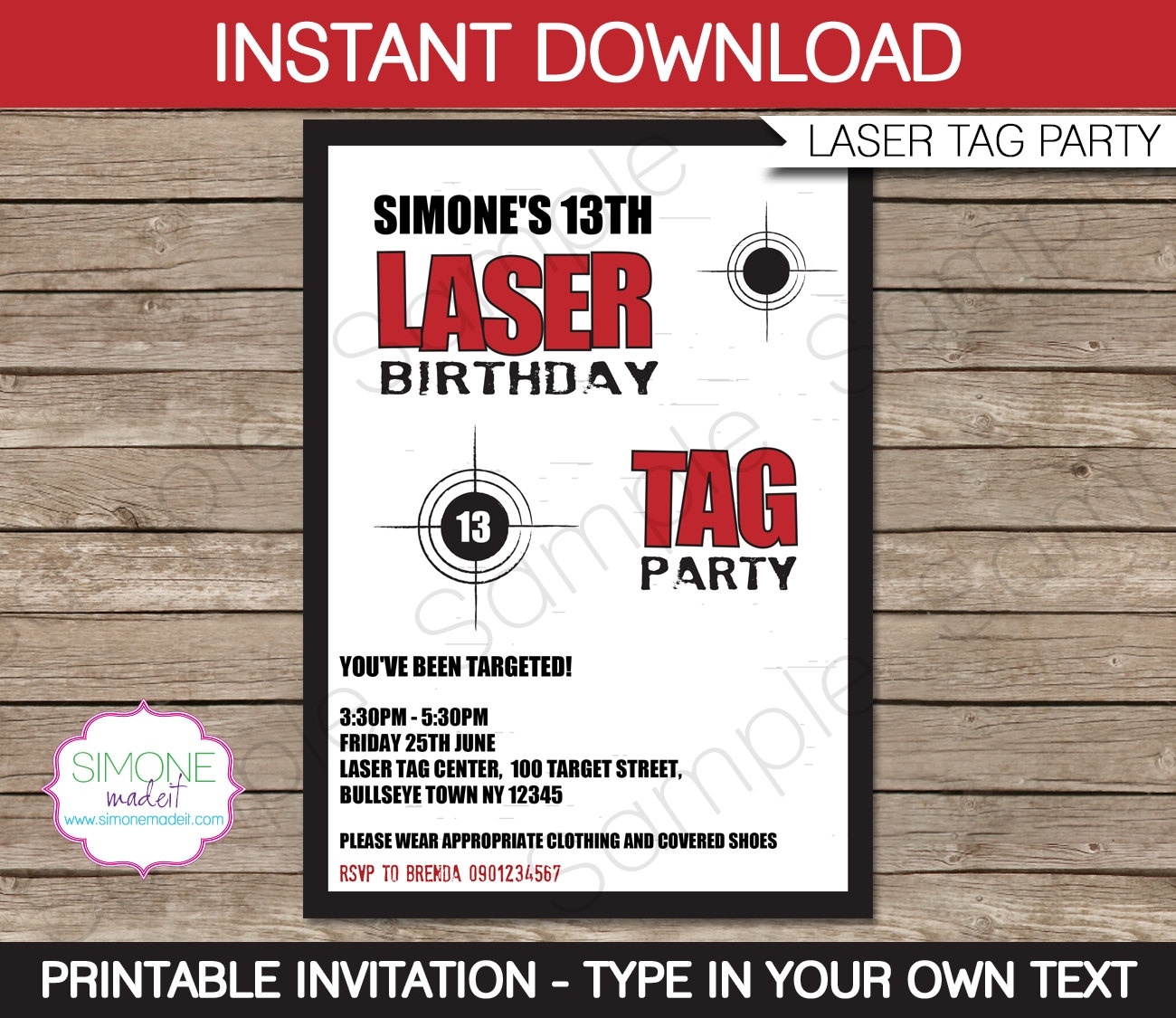 Free Printable Laser Tag Invitation Template Free Printable