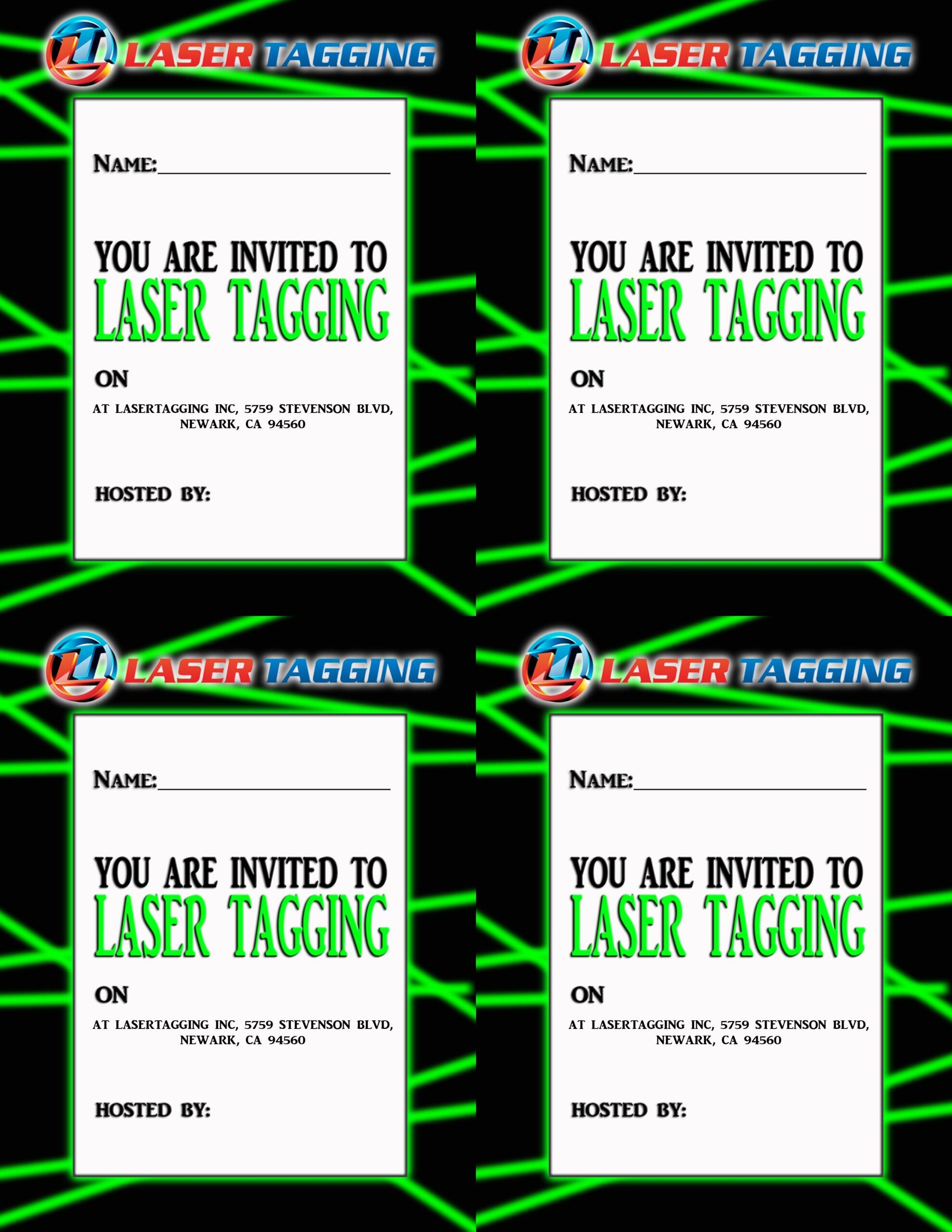 Free Printable Laser Tag Invitation Template Printable Templates