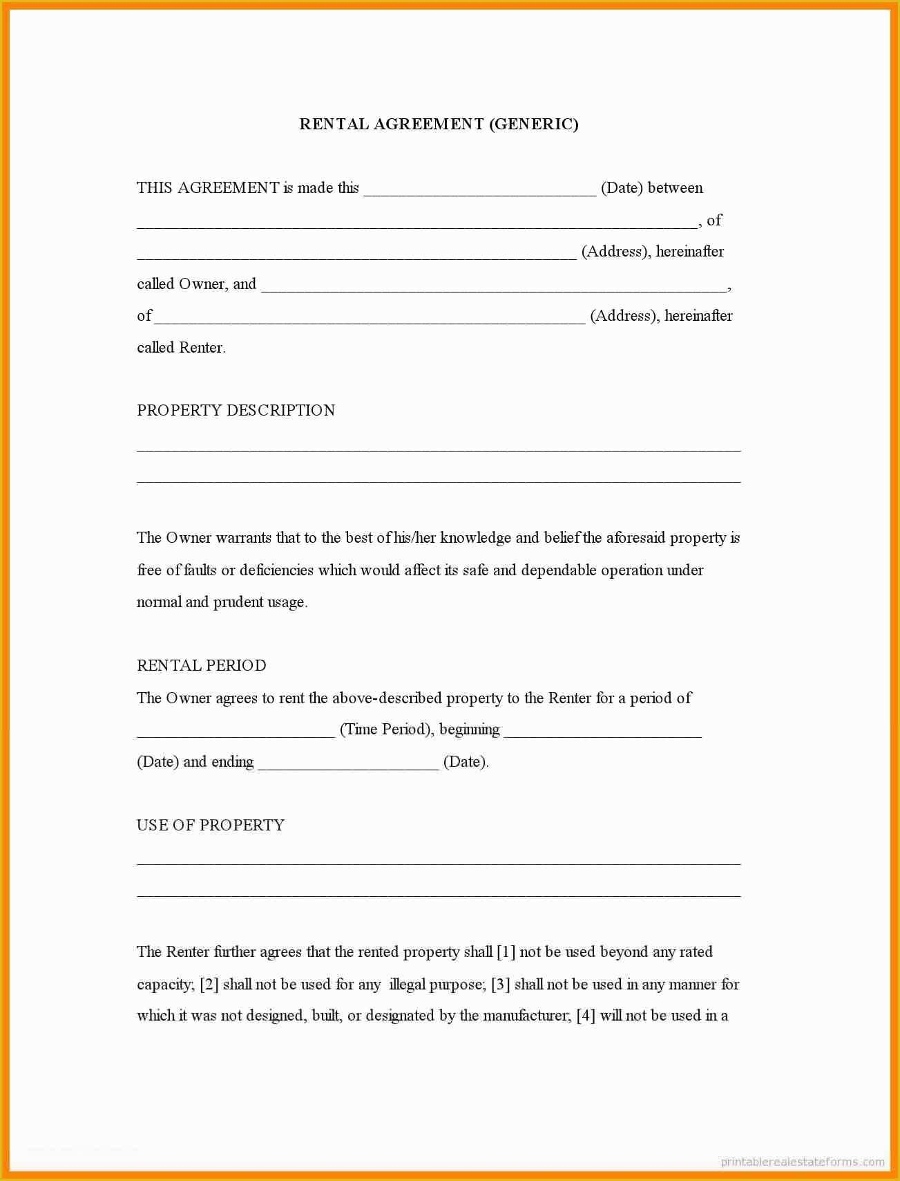 Free Printable Lease Template Of Printable Basic Lease Agreement Free 