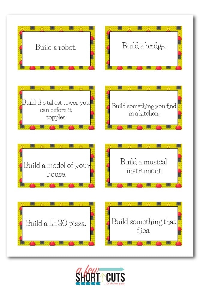 FREE Printable LEGO Challenge Cards A Few Shortcuts