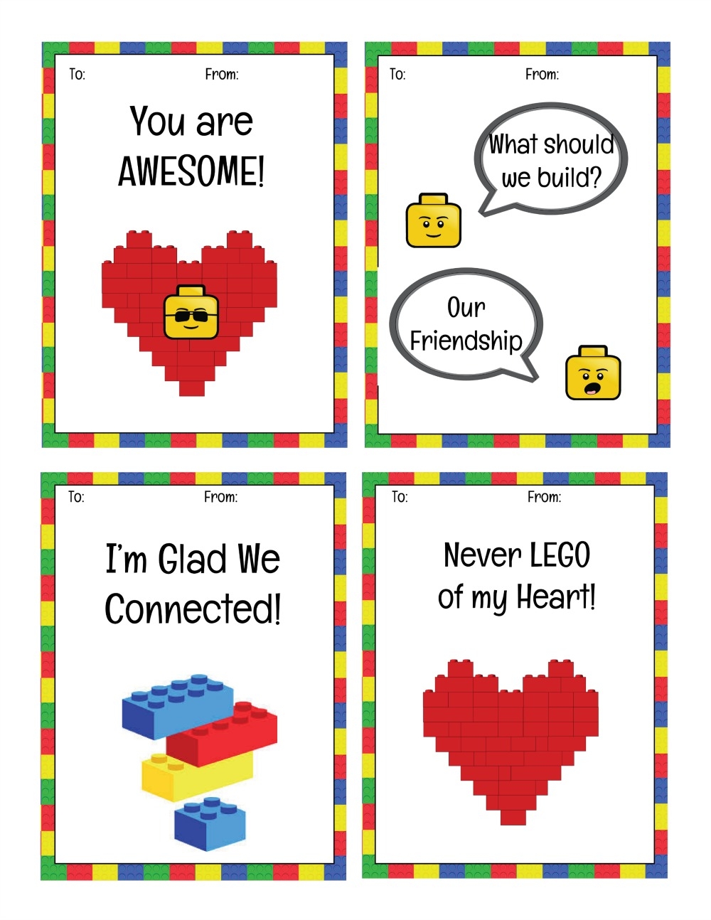 Free Printable LEGO Valentine 39 s Day Cards Sippy Cup Mom