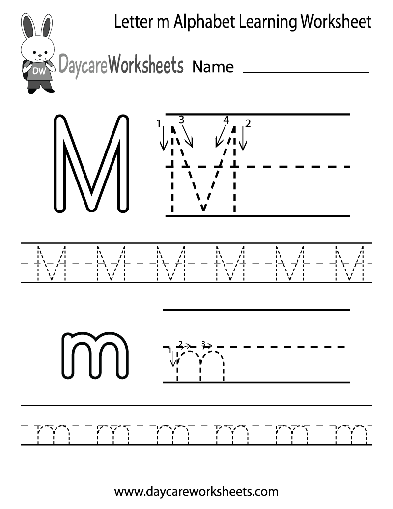 alphabet preschool worksheet