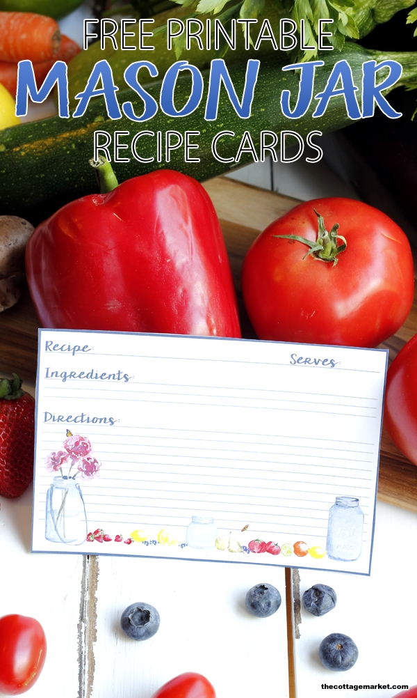 printable mason jar recipe cards