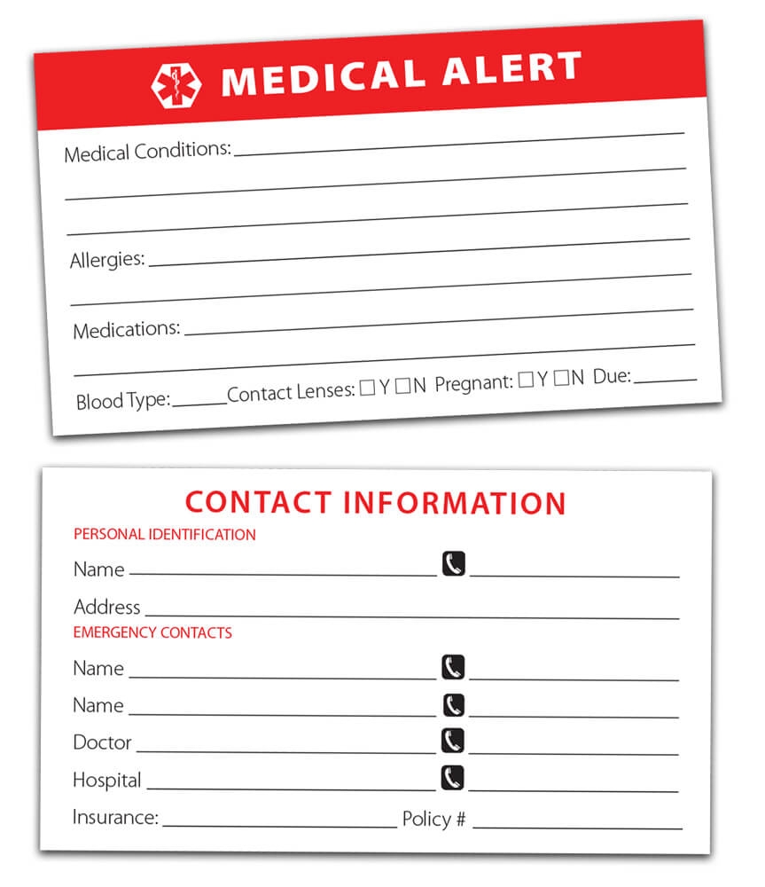 Free Printable Medical Alert Wallet Card Free Printable Card