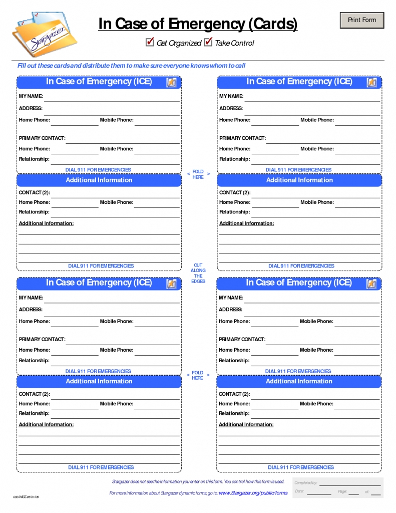 printable medical id wallet card