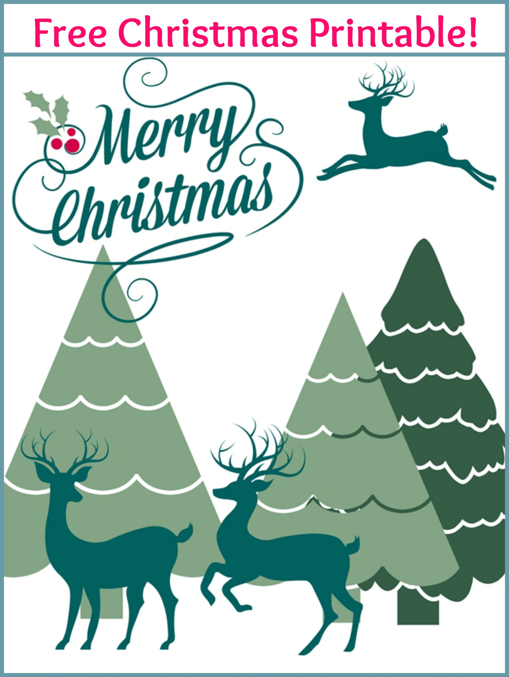 Free Printable Merry Christmas Cards Free Printable Card