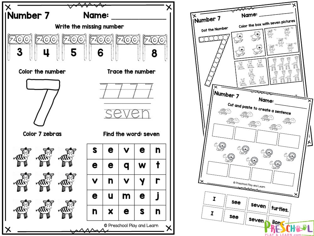 number 7 worksheet