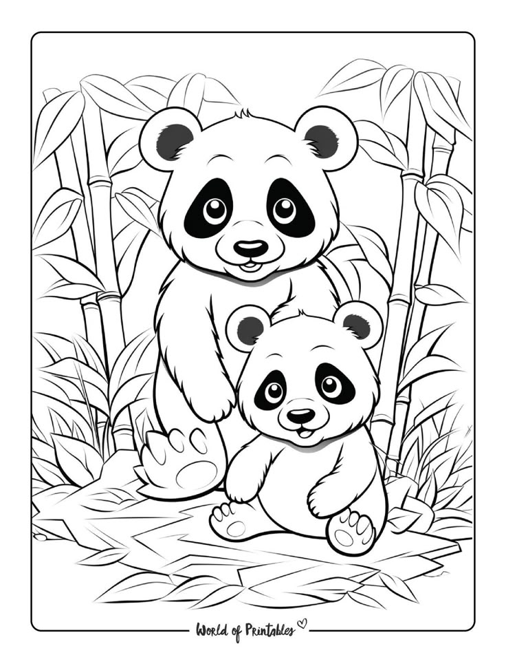 Free Printable Panda Coloring Pages