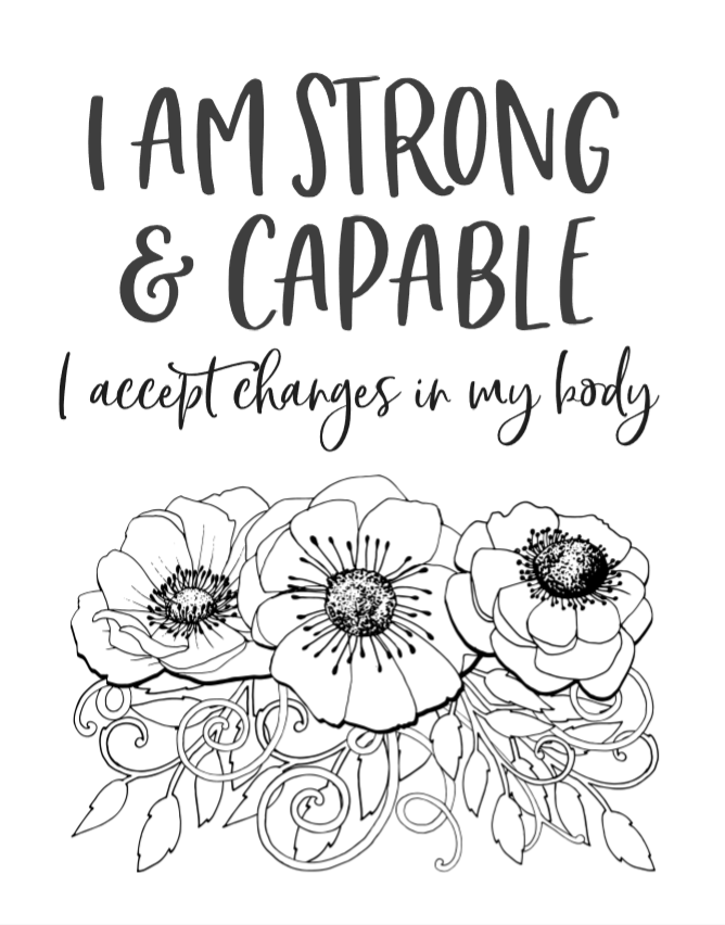 Free Printable Positive Affirmation Coloring Pages Lights Crystal