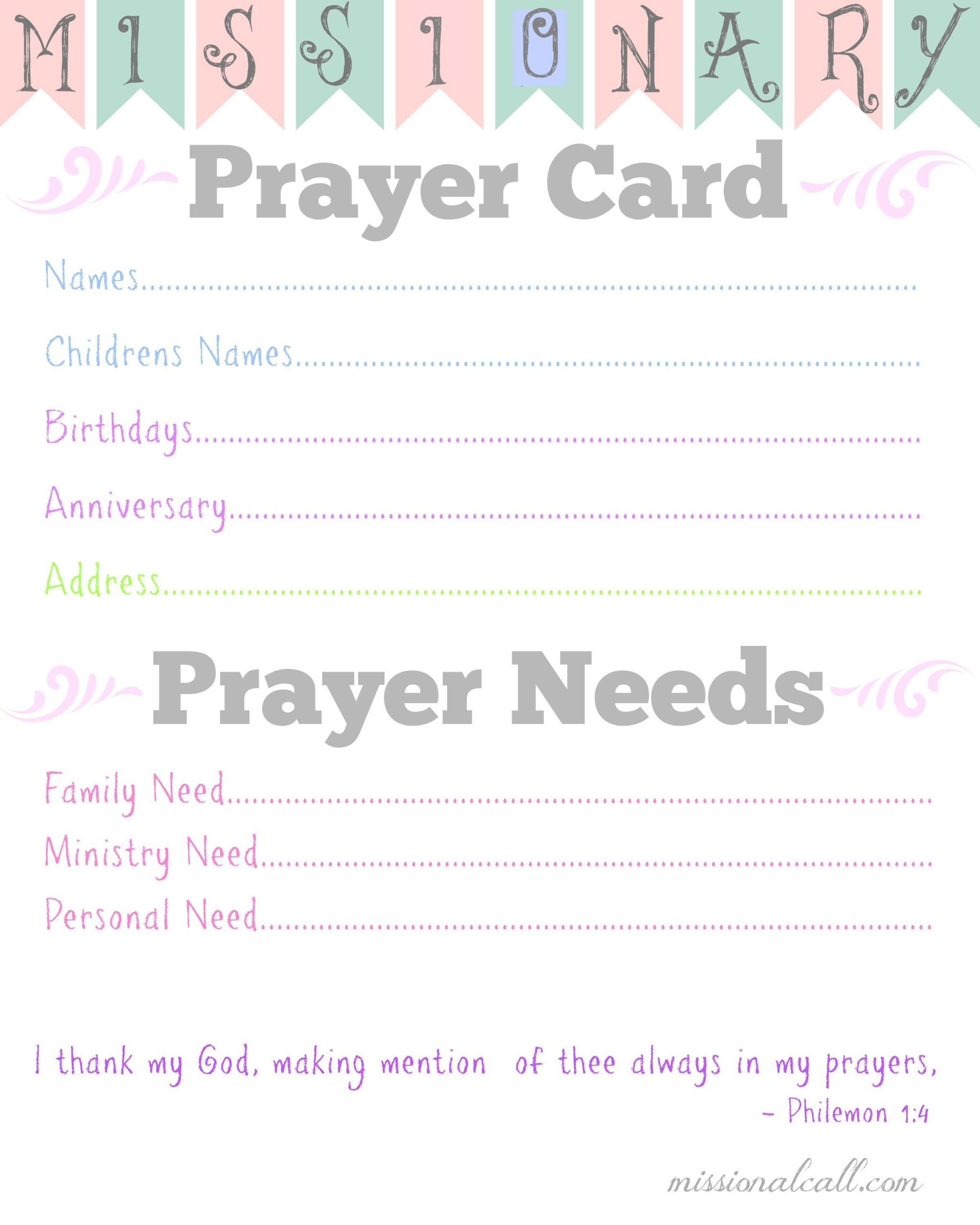 free printable prayer cards template