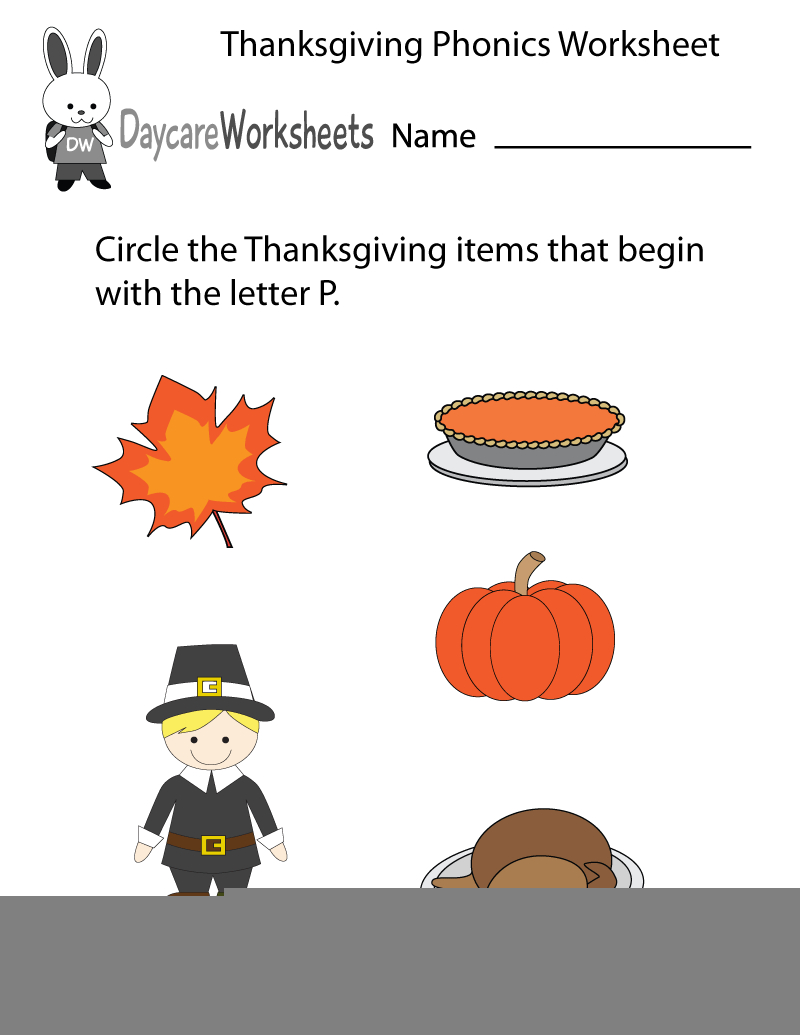preschool thanksgiving worksheets