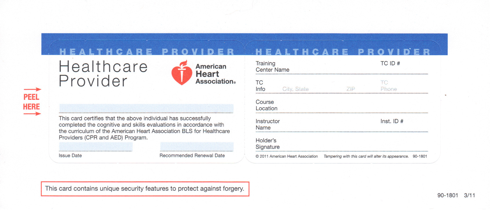 Free Printable Printable Cpr Card