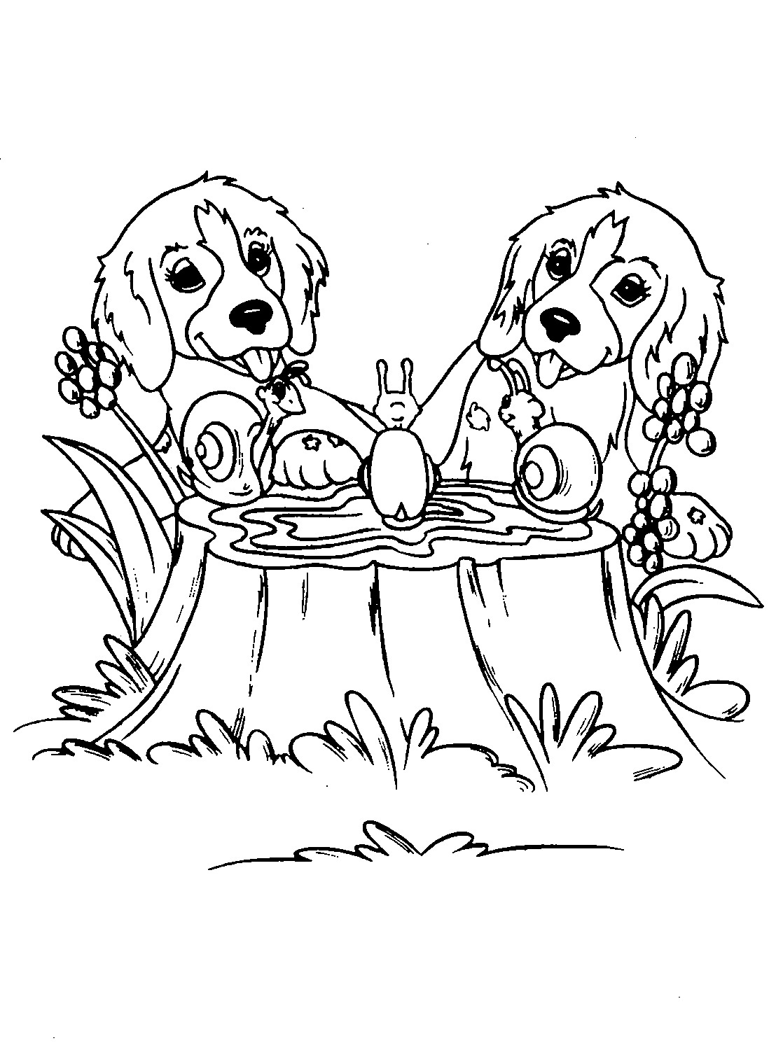 free coloring pages puppies