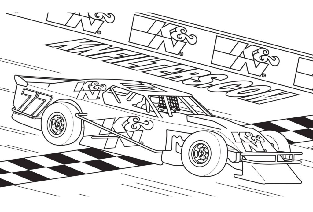 Free Printable Race Car Coloring Pages Sprint For Kids Scaled Cars