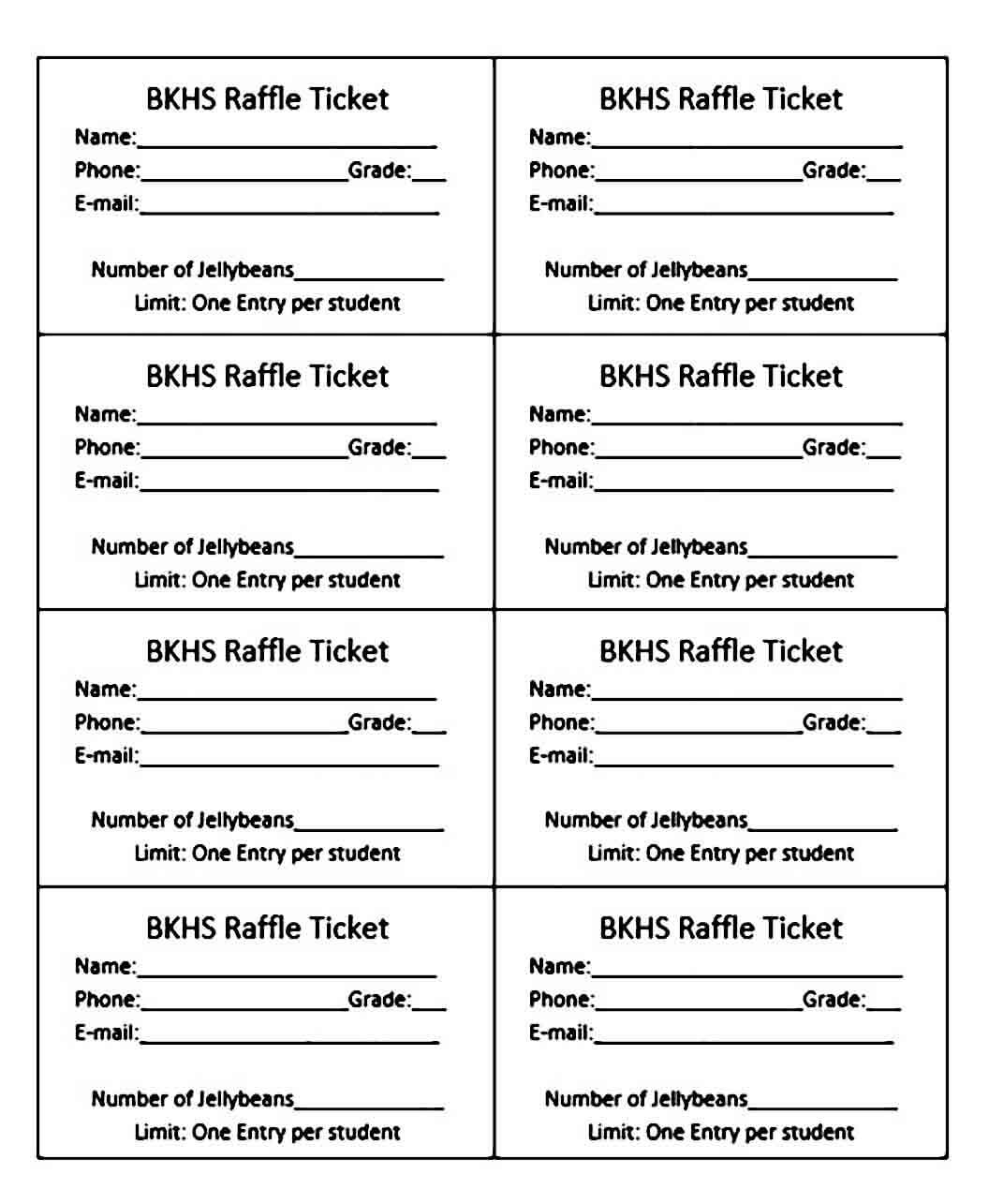 Free Printable Raffle Ticket Template Download Sratdish