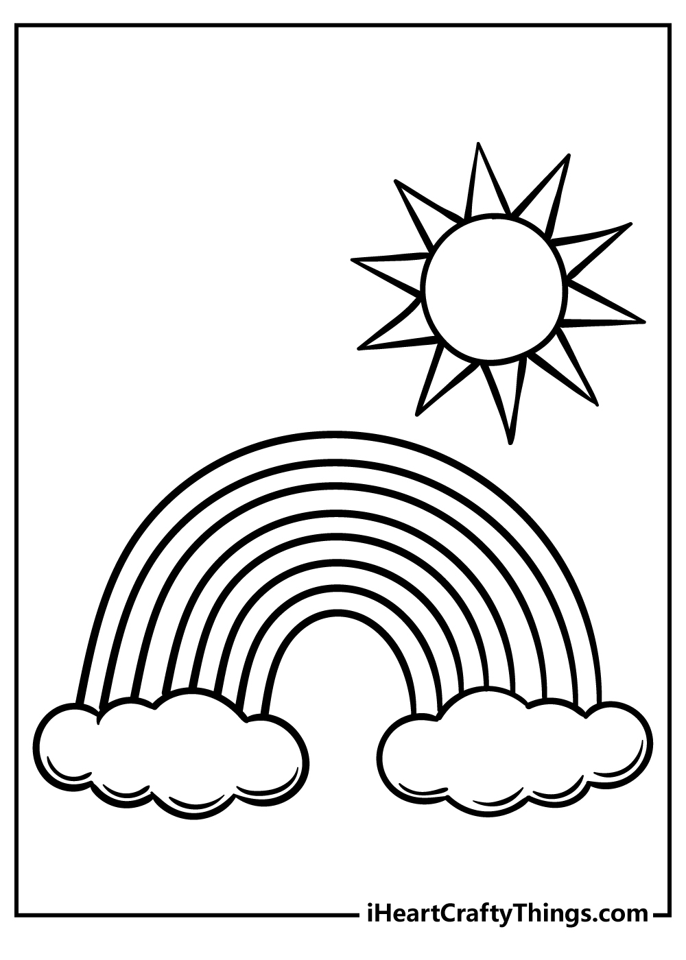 free printable rainbow coloring page