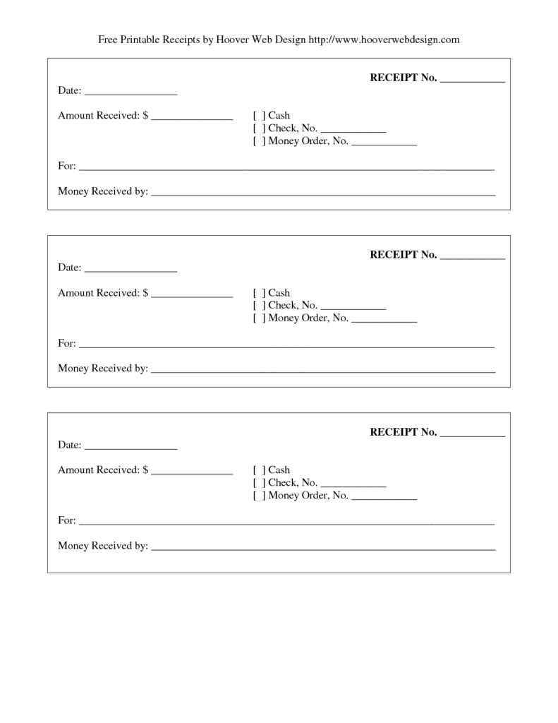 Free Printable Receipts Templates Farrah Printable