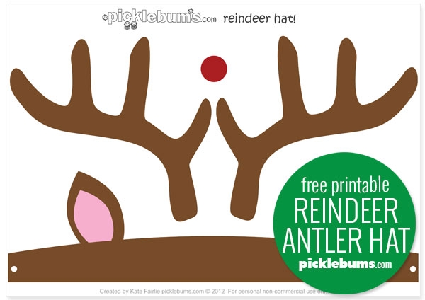 free printable reindeer antlers template
