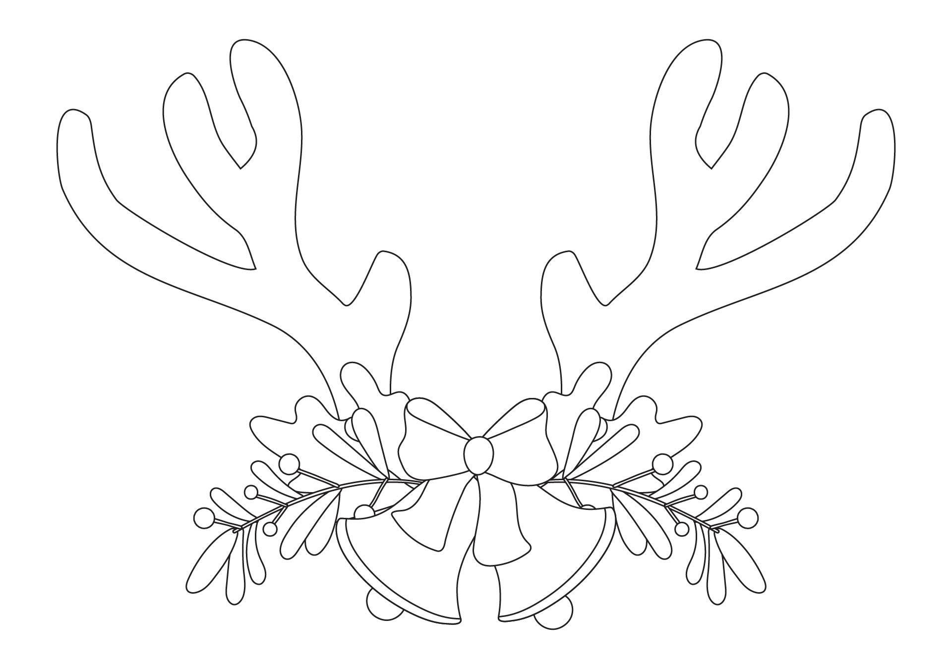 Free Printable Reindeer Antlers Template Printable Templates