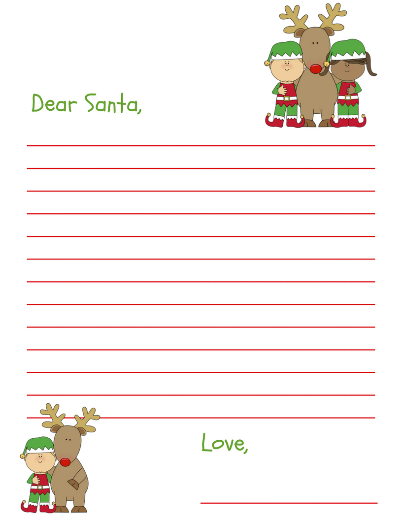 free printable from santa letter template