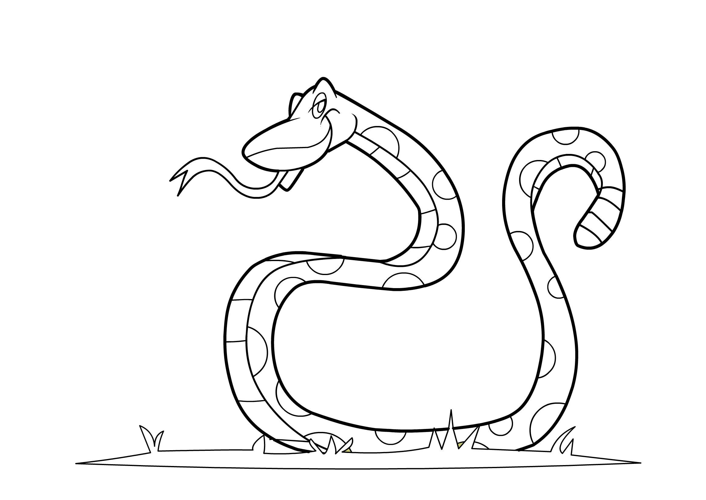 snake coloring pages free