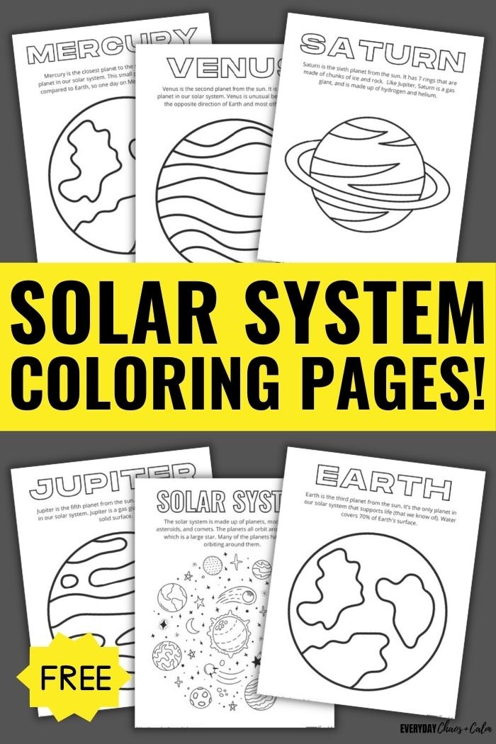 free coloring pages solar system