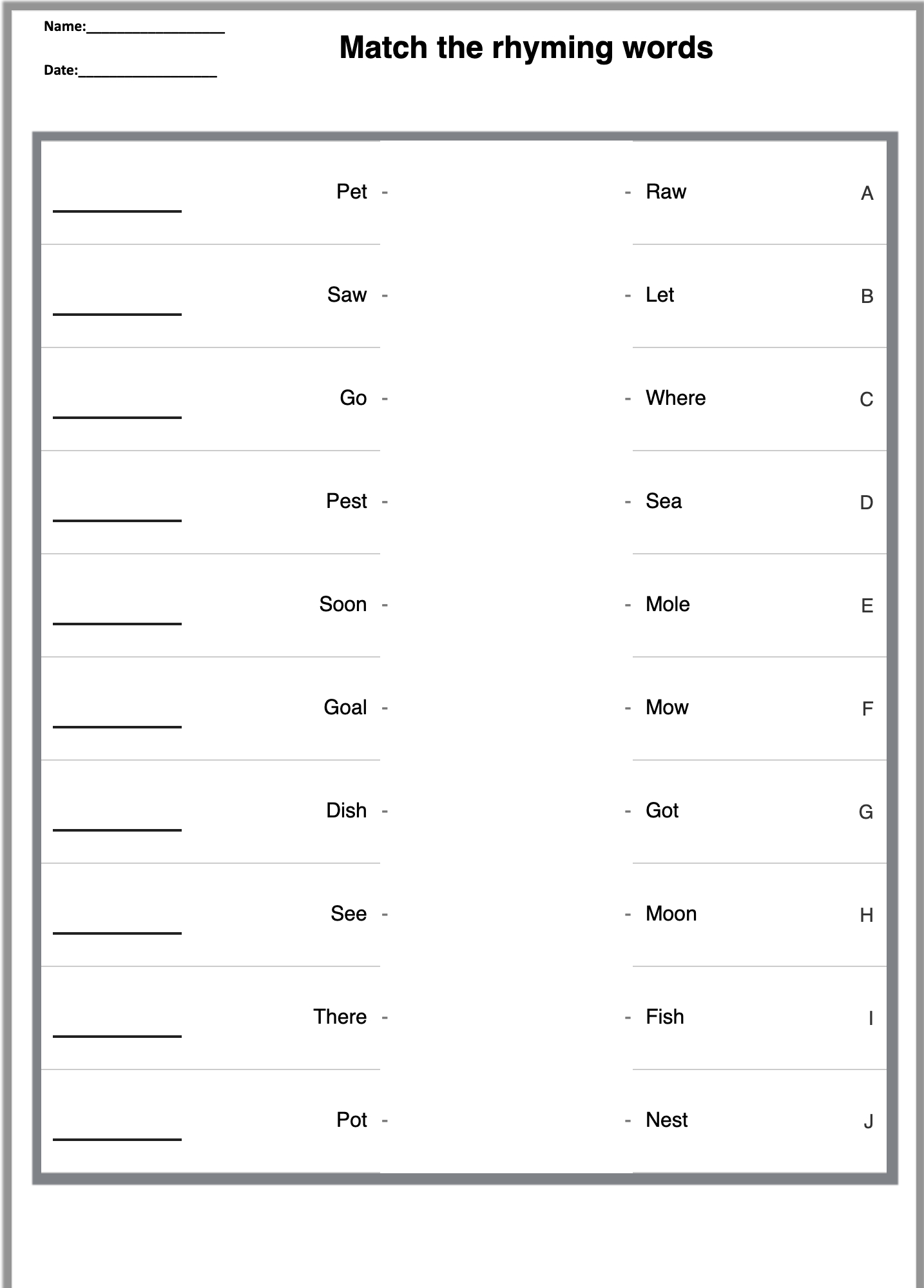 printable worksheet generator