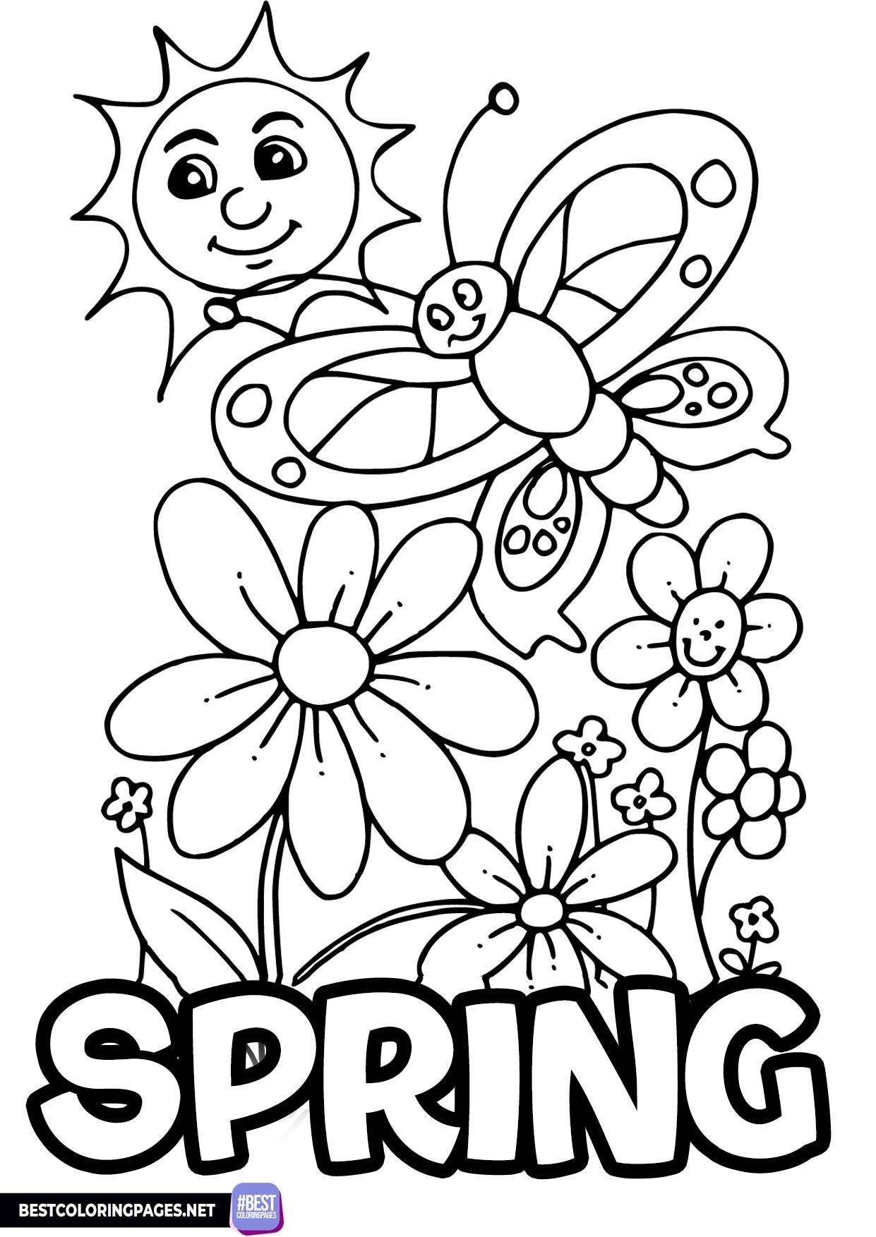 Free Printable Spring Coloring Pages