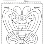 Free Printable Spring Maze Worksheet For Kindergarten