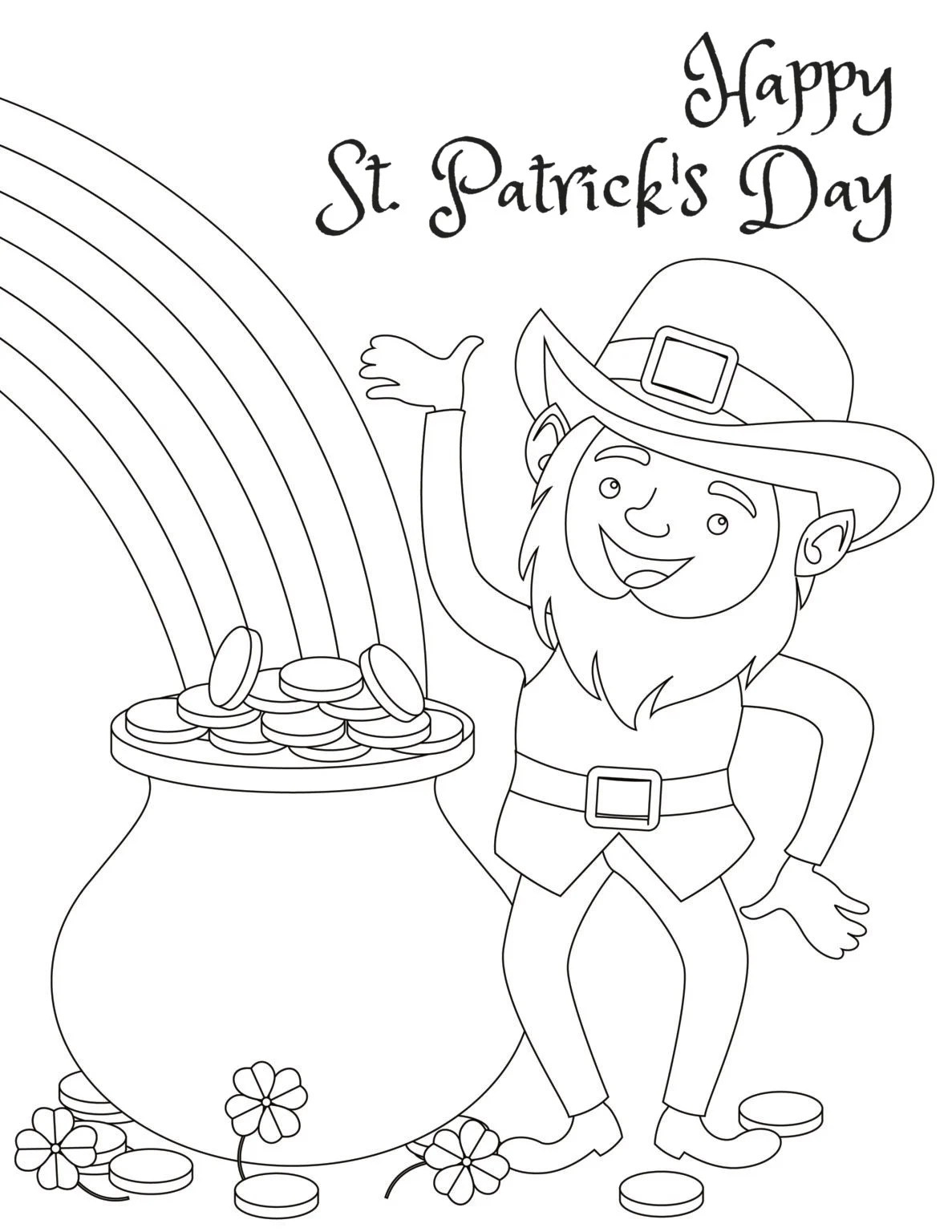 free printable st patrick's day coloring pages for adults