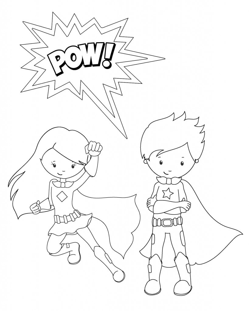 superhero free printable coloring pages