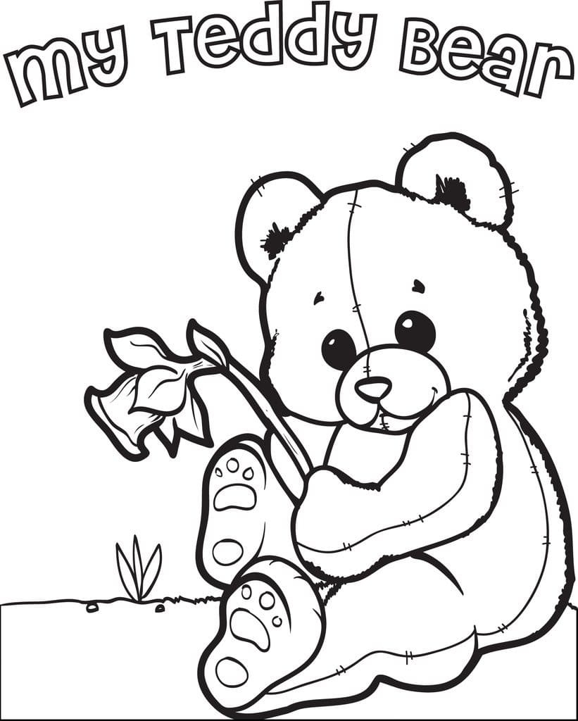 free printable cute teddy bear coloring pages