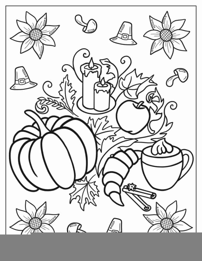 Free Printable Thanksgiving Day Coloring Pages FREE Printable A Z