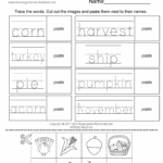 Free Printable Thanksgiving Tracing Worksheet