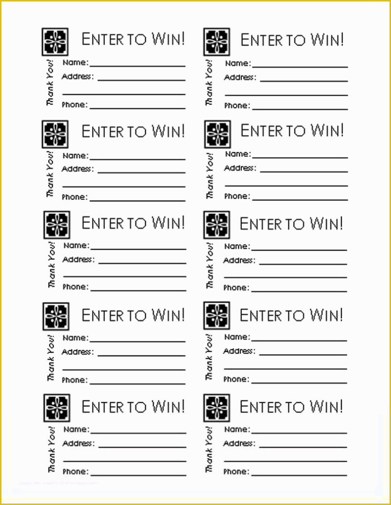 Free Printable Ticket Template Of Download Printable Raffle Ticket